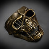 Steampunk Full Face Masquerade Mask Gold M39306