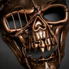 Steampunk masquerade mask, Copper steampunk skull mask, Copper steampunk cyberpunk mask