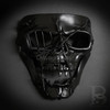 Steampunk masquerade mask, Black steampunk skull mask, Black steampunk cyberpunk mask
