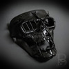 Steampunk masquerade mask, Black steampunk skull mask, Black steampunk cyberpunk mask