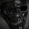 Steampunk masquerade mask, Black steampunk skull mask, Black steampunk cyberpunk mask