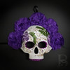 Purple day of the dead party mask, dia de los muertos mask, day of the dead masquerade mask, sugar skull masquerade mask