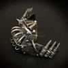 Steampunk Mouth Masquerade Mask  Bullet Detail Silver M39363