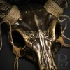 Gold Ram mask, ram masquerade masks, ram animal mask, ram masks, party mask, rams