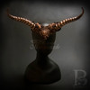 Rose Gold horn fantasy masquerade masks, female venetian masks, horned fairy masquerade mask, silver masquerade mask