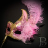 Gold and pink party masks, masquerade masks, masquerade mask, masquerade masks for prom, couples masquerade masks. Men masquerade masks for Halloween costume.