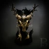 Ram Skull Masquerade Mask in Gold