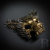 Beast mask, wolf mask, wolf masquerade mask, gold mask, beast outfit, wolf costume.