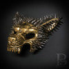 Beast mask, wolf mask, wolf masquerade mask, gold mask, beast outfit, wolf costume.
