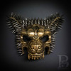 Beast mask, wolf mask, wolf masquerade mask, gold mask, beast outfit, wolf costume.