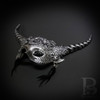 Silver masquerade mask, medieval princess, medieval costume, medieval outfit, masquerade mask, ram mask, ram animal mask.