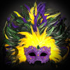 venetian carnival mask, party mask, large feather masquerade masks, purple feather masquerade mask, large feather mask, carnival masquerade mask, mardi gras party masks, mardi gras masquerade masks