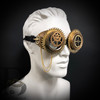 steampunk goggles, gold goggles, burning man outfit, burning man goggles, steampunk.