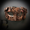Copper steampunk masquerade masks, copper masks, party masks, steampunk outfit, steampunk masquerade mask.