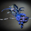 Masquerade Mask with Feathers Red M33134