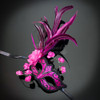 Masquerade Mask with Feathers Red M33134