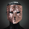 Rose gold masquerade mask. Metal masquerade mask, face mask. Luxurious face mask. Cool face mask. Unique face mask.