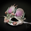 Mermaid party masks, masquerade masks, masquerade mask, masquerade masks for prom, ivory magenta seashell masquerade mask