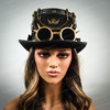 Steampunk hat, gold steampunk hat, steampunk captain hat.