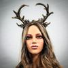 antler headband, antler headdress, antlers horns headband, It's okay to not be okay deer costume horns, cosplay horns, cosplay costumes, cosplay ram horns, jesters horns, cosplayers, comic con costumes, comic con.