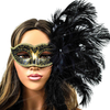 black and gold face mask, feather masquerade mask, masquerade masks, masquerade mask, black and gold masquerade mask, great gatsby mask outfit.