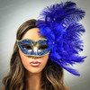 masquerade masks, blue feather masquerade mask, blue masquerade mask, mardi gras masks, mardi gras feather masks, feather masks, large feather masks,