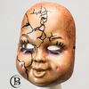scary baby doll mask chucky doll mask costume scary baby burnt face mask