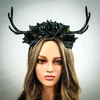 horns, horns cosplay, cosplay horns, costume horns, antlers, antler headband,  antler headdress, antlers horns headband, It's okay to not be okay deer costume horns, cosplay horns, cosplay costumes, cosplay ram horns, jesters horns, cosplayers, comic con costumes, comic con.