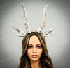 horns headband, ram horns, cosplay horns, goat horns