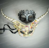 Couples Masquerade Masks for Halloween Couple's Masquerade Ball Masks Silver