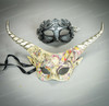 Couples Masquerade Masks for Halloween Couple's Masquerade Ball Masks Silver