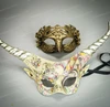 gold masquerade masks, couples masquerade masks, ram horns headband