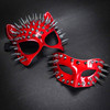 couples masquerade masks, spiked masks, steampunk masks, spiked cat woman mask, cat woman mask, cat mask with spikes