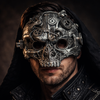 Steampunk Mad Max Respirator Skull Mask Steampunk Cosplay Halloween Costume Silver
