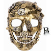 Skull mask full head, Gold Skull masquerade mask, halloween skull mask, skeleton masquerade mask, terminator mask, terminator costume, terminator costume mask.