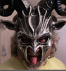 goat ram horns, goat mask, animal mask, ram mask, halloween mask, devil masquerade mask, devil costume, devil horns, costume mask, scary devil mask, cosplay horns, cosplay costumes, cosplay ram horns, jesters horns, cosplayers, comic con costumes, comic con. silver goat mask. silver ram mask.