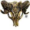 goat ram mask masquerade ball masks gold wendigo halloween mask animal costume mask 