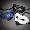 blue leather masquerade mask for men, men masquerade masks