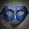 blue leather masquerade mask for men, men masquerade masks