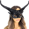 Ram Horns Masquerade Mask Voodoo Masks Headpiece Halloween Cosplay Costume Mask Fairy Eye Mask Black