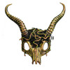 ram skull horns masquerade mask, halloween mask, ram mask, ram horns mask, horns mask, horns headpiece