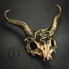 ram skull horns masquerade mask, halloween mask, ram mask, ram horns mask, horns mask, horns headpiece