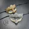 Couple's Masquerade Mask, Venetian Lace Masquerade Ball Mask, Prom Mask, Toga Party, Venetian Goddess Masquerade Mask Medieval Silver Gold