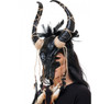 Ram Skull Masquerade Mask Voodoo Halloween Tribal Cosplay Mask in Black