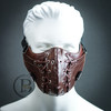 brown leather masquerade mask steampunk mask for men bdsm sub
