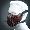 brown leather masquerade mask steampunk mask for men bdsm sub