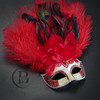 red feather mask, red feather masquerade mask, masquerade wedding, wedding masquerade masks, feather mask, halloween party masks, mardi gras masks, Party masks, masquerade masks, elegant masquerade masks, prom masquerade masks, masquerade masks for men.