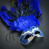 feather mask, blue feather masquerade mask, masquerade wedding, wedding masquerade masks, feather mask, halloween party masks, mardi gras masks, Party masks, masquerade masks, elegant masquerade masks, prom masquerade masks, masquerade masks for men.