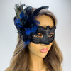 Peacock Feather Halloween Masquerade Mask Mardi Gras Masquerade Ball Prom Mask Blue
