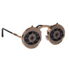 gold Steampunk Flip-up Sunglasses for Burning Man Festival Prop Costumes Funk Eyewear